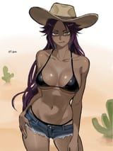 __shihouin_yoruichi_bleach_drawn_by_p_glansk__f3ff6465cdc0745677f112a0967cc668