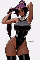 __shihouin_yoruichi_bleach_drawn_by_prixmal__87b93c81a126de5fb49e65e906975299
