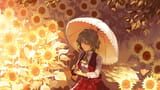 kazami-yuuka-sunflowers-touhou-umbrella-wallpaper-preview