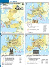 The spread of some architectural styles in medieval Europe