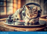 cute-cat-listening-to-music-turntable-headphones-adorable-lying-vinyl-disc-listen-song-317773263