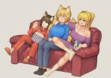 __yakumo_yukari_yakumo_ran_and_chen_touhou_drawn_by_chanta_ayatakaoisii__e69617cca15a6c43984a73416398a210