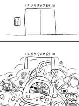 out of the elevator