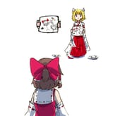 __hakurei_reimu_and_joutouguu_mayumi_touhou_drawn_by_cyczen__69d1e9d54faaf1f10a2ca969a0aee7a5