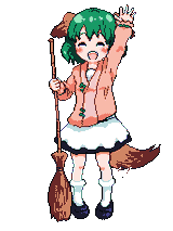 touhou kyouko wave wag tail