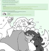 a smol kiki and shog accost you