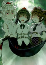__shameimaru_aya_inubashiri_momiji_and_himekaidou_hatate_touhou_drawn_by_kagami_toufu__aef76c1dfe56b2c32d97fce46b399a24