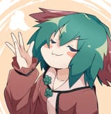 touhou kyouko smug smile hand up