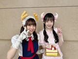 Naganawa Maria (Kanna) and Kuwahara Yuuki (Tooru) at the Dragonmaid movie prerelease party