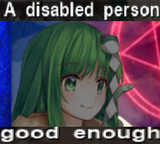 a disabled person