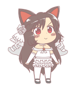 13205 - alternate_outfit bridal_outfit double_dealing_character full_bodied gacha imaizumi_kagerou lost_word wedding wedding_dress