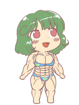 13003 - bikini full_bodied kazami_yuuka meme muscular phantasmagoria_of_flower_view wtf