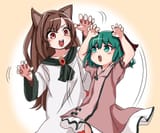 touhou kyouko and kagerou playing