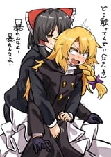 __hakurei_reimu_kirisame_marisa_rei_and_sananana_touhou_and_1_more_drawn_by_leftame__241141a50e85239b7f908133260736f4