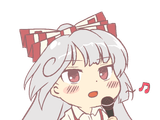 10635 - ears fujiwara_no_mokou imperishable_night in instrument microphone music_note neutral singing
