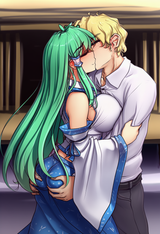 1girl_ {{{kochiya sanae}}}, ass, large breasts, {breasts}, {{green hair, blue ey s-1211544360