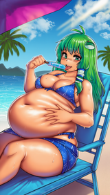 {{{artist_kipteitei}}}, {{{sanae kochiya}}}, {{{touhou}}}, cowboy shot, only upp s-2739617555