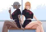 Dark Elf &amp; Mage Schoolgirls