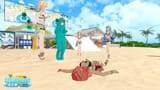 Miko lying at the beach