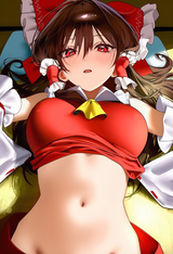 1girl, hakurei reimu, indoors, shrine, mv pxn s-4136155898