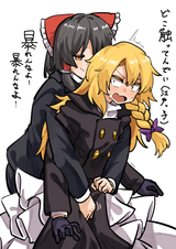 __hakurei_reimu_kirisame_marisa_rei_and_sananana_touhou_and_1_more_drawn_by_leftame__241141a50e85239b7f908133260736f4
