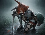 pixai-1908915771423641619-HUNTER_ tired and exhausted