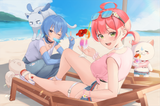 __hoshimachi_suisei_sakura_miko_35p_and_takoyaki_hololive_drawn_by_hanazawa_ma__9c5aa7d3e8ae41bc660c4bad6421c0c1
