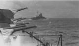 Tone sails from Saiki to Beppu 1940
