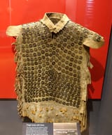 Armor_with_coins,_Tlingit,_collected_in_Alaska_in_mid_1800s,_hide,_puffin_beaks,_Chinese_coins_from_1644-1796_-_Native_American_collection_-_Peabody_Museum,_Harvard_University_-_DSC06038
