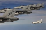 E-7A Wedgetail with fighters