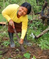 lucila-flores-digging-hole-with-machete