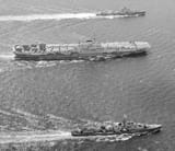 HMS Implacable with HMS Urchin and Wizard