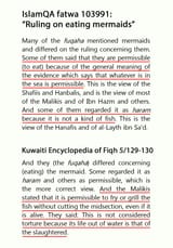 Islam on eating mermaids