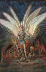 Torsten Wasastjerna - Angel Michael after defeating the dragon, 1900-1906, Enkeli Mikael lohikäärmeen voittaneena, 1900–1906