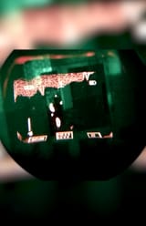 Guy fighting his own reflection in thermal