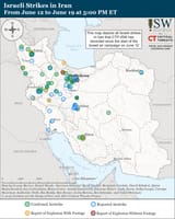 Evening Israeli Strikes in Iran SINCE June 12, June 19, 2025