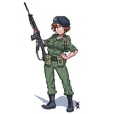 chilean infantry lady, rana pattern uniform
