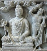 Heracles depiction of Vajrapani as the protector of the Buddha