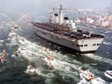 HMS Invincible returning from the Falklands