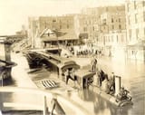 train station flooded