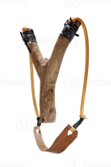 slingshot-made-of-wood-and-rubber-on-neutral-background-png