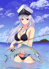 enterprise_with_a_fish_azur_lane_neho_kun