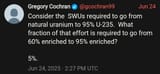 Cochran on uranium enrichment