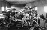 The interior of an armored train car, Chaplino, Dnipropetrovs&#039;ka oblast, Ukraine, in the spring of 1918