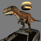 T-rex if visciously murdered by hamburger