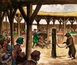 A012402_At-the-bear-pit-crowds-cheered-as-the-dogs-were-let-in-to-attack-chained-bears