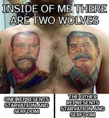 two wolves starvation slavery stalin tsar