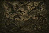 20250513_1532_Antediluvian Creatures in Woodcut_simple_compose_01jv5nffm1e35v49bnvbg0b8m4
