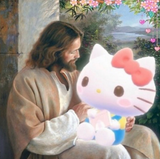Christ preaching the Gospel to Hello Kitty
