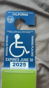 handicap placard